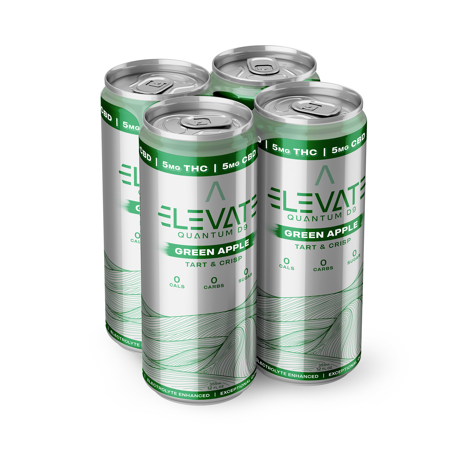 Elevate Quantum D9 - Green Apple 12oz. 4-Pack