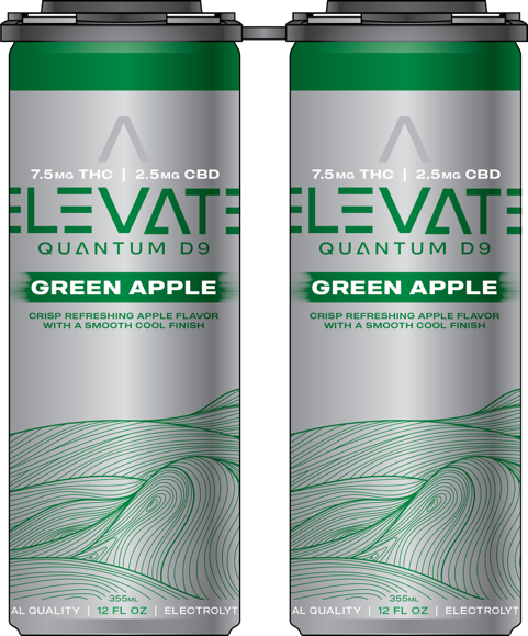 Elevate Quantum D9 - Green Apple 12oz. 4-Pack