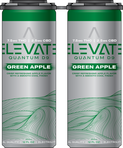 Elevate Quantum D9 - Green Apple 12oz. 4-Pack