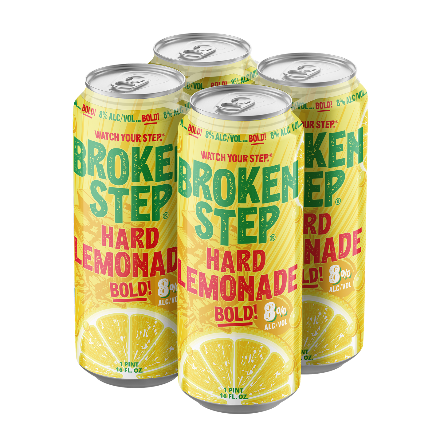 Broken Step Hard Lemonade - BOLD - 16oz 4-Pack